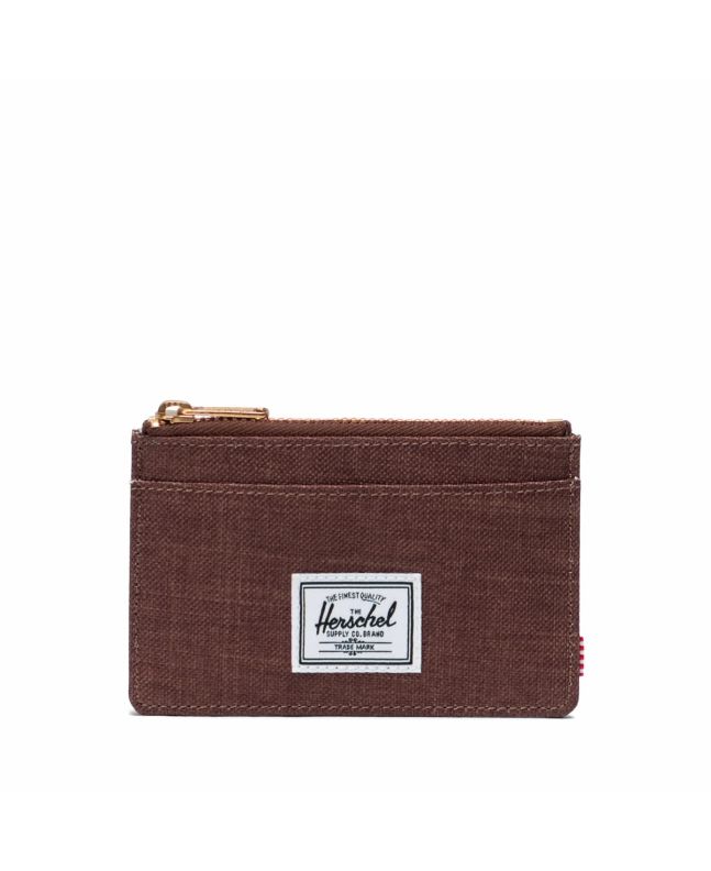 Tarjetero marrón jaspeado Herschel Oscar Cardholder Wallet con cremallera