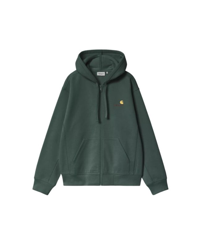 Sudadera Carhartt WIP Hooded American Script Jacket Kale Green para hombre
