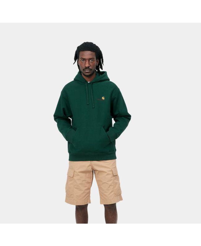 Hombre con Sudadera de capucha Carhartt WIP American Script Sweat Verde