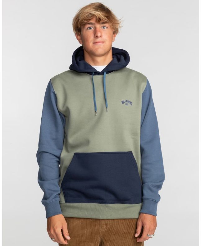 Hombre con Sudadera de capucha Billabong Arch Block Sage