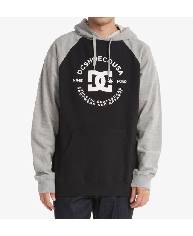 Hombre con sudadera de capucha DC Shoes DC Star Pilot negra y gris 