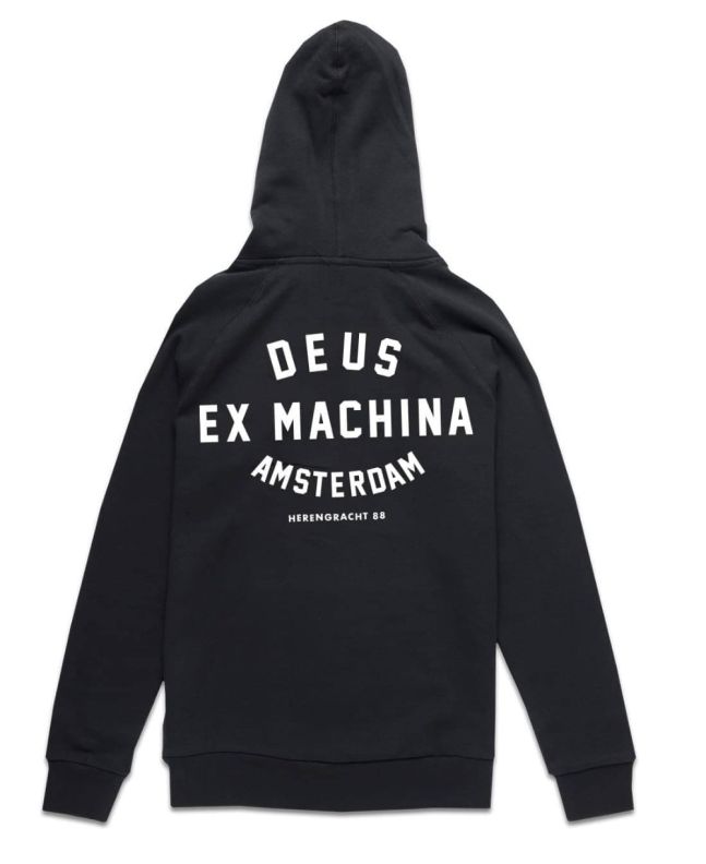 Sudadera con capucha Deus Ex Machina Amsterdam Address negra para hombre