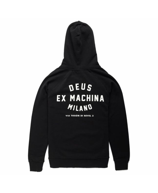 Sudadera con capucha Deus Ex Machina Milano Address Negra para hombre