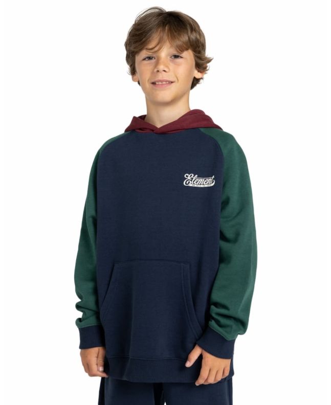 Niño con sudadera de capucha Element Cornell Script Azul Marino