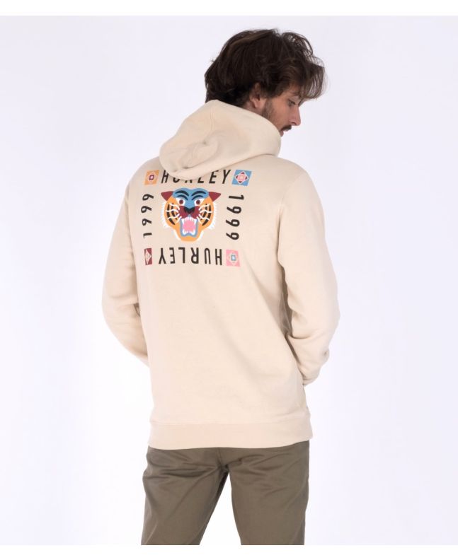 Hombre con Sudadera polar de capucha Hurley Bengal Fleece beige