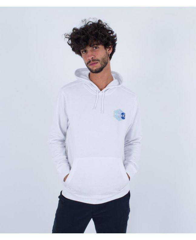 Hombre con sudadera de capucha Hurley Seaside Blanca 