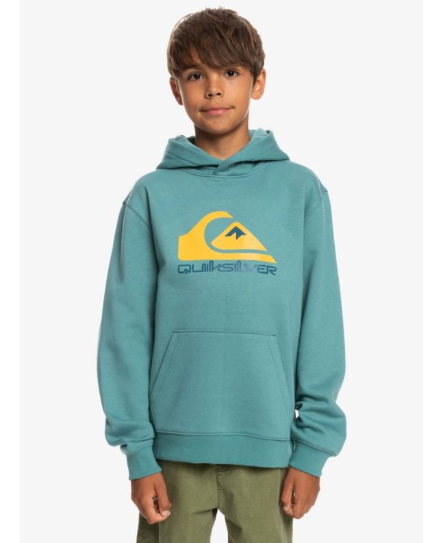 Niño con sudadera de capucha Quiksilver Big Logo Youth azul