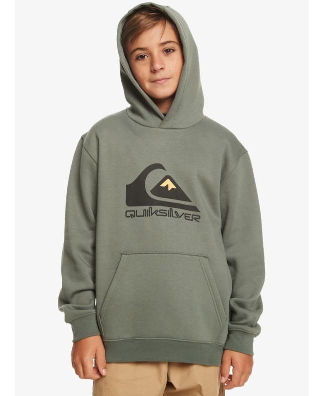 Niño con sudadera de capucha Quiksilver Big Logo Youth verde