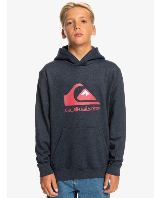 Niño con sudadera de capucha Quiksilver Big Logo Youth Azul Marino