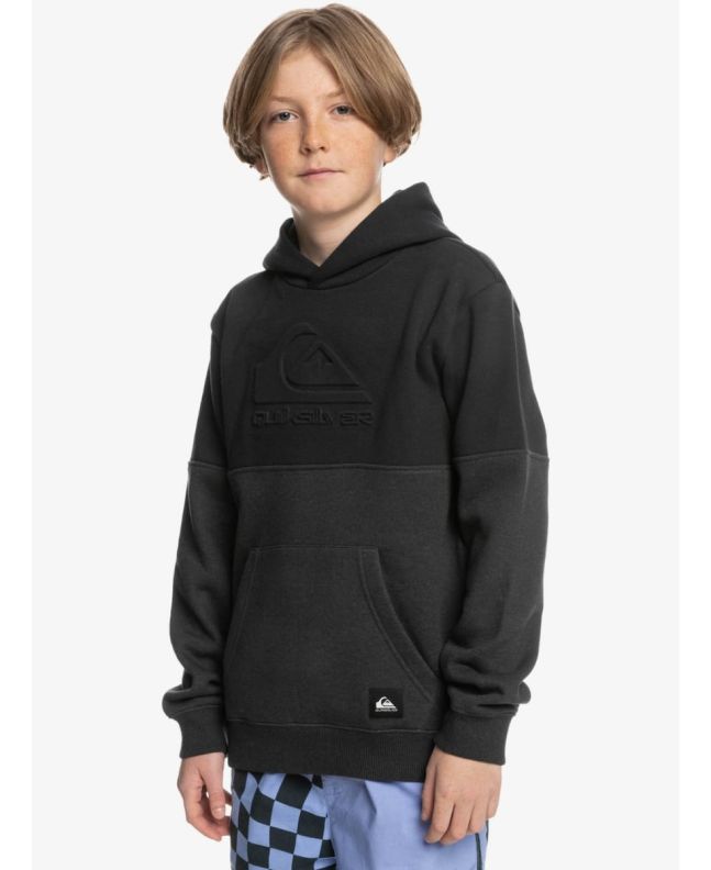 Niño con Sudadera de capucha Quiksilver Emboss Block Youth negra
