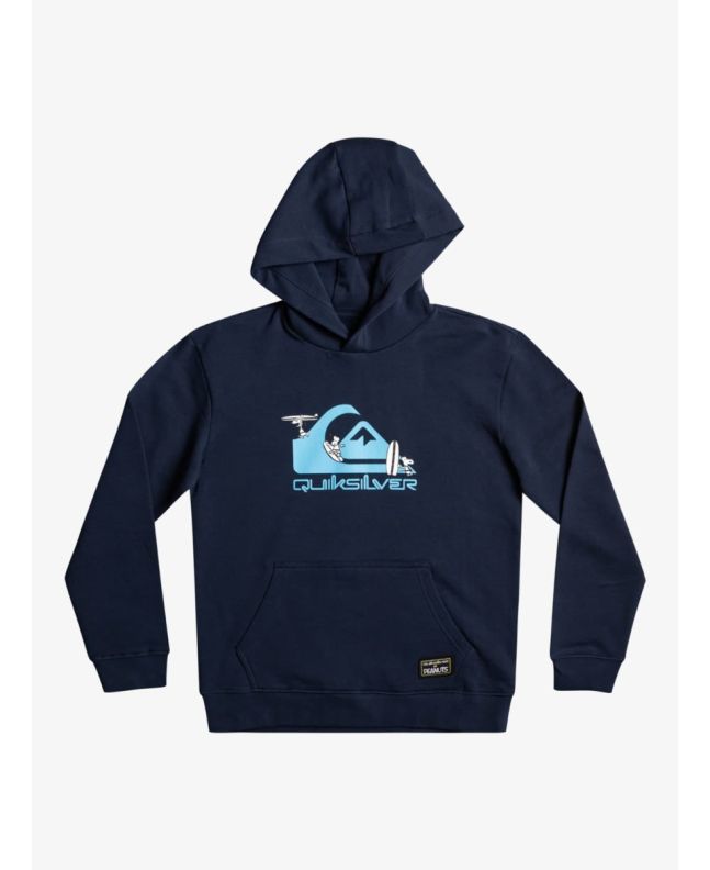 Sudadera con capucha Quiksilver Peanuts Go With The Flow azul marino para niño