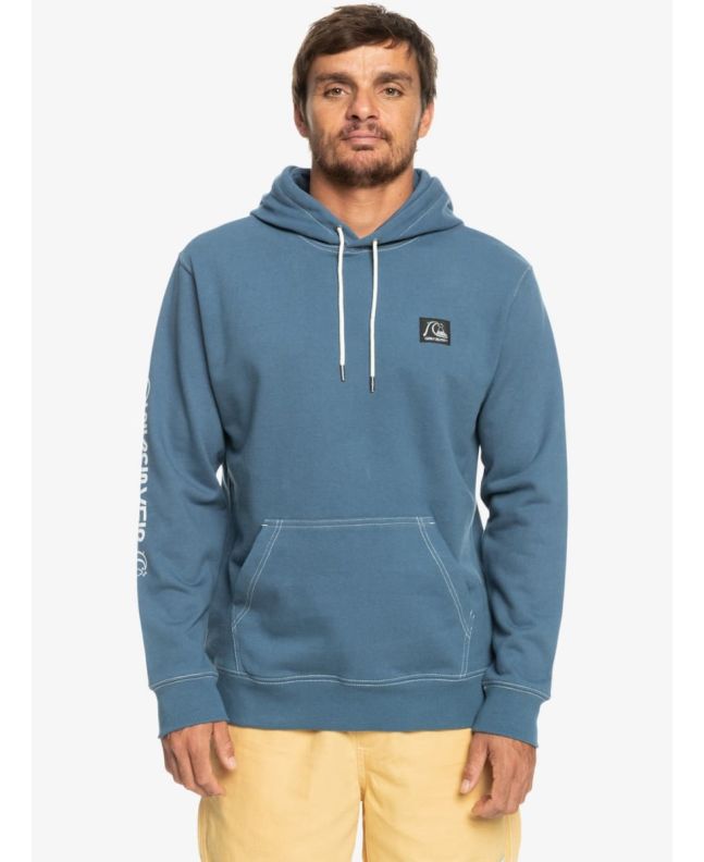 Hombre con Sudadera orgánica de capucha Quiksilver The Original Azul 