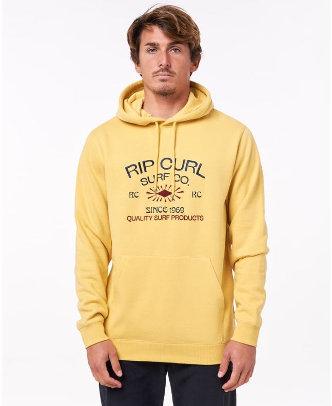 Hombre con Sudadera con forro polar y capucha Rip Curl Radiate Amarilla