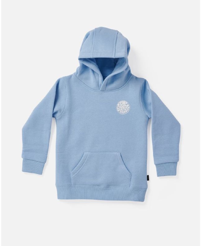 Sudadera orgánica con capucha Rip Curl Wetsuit Icon azul para niños de 2 a 8 años