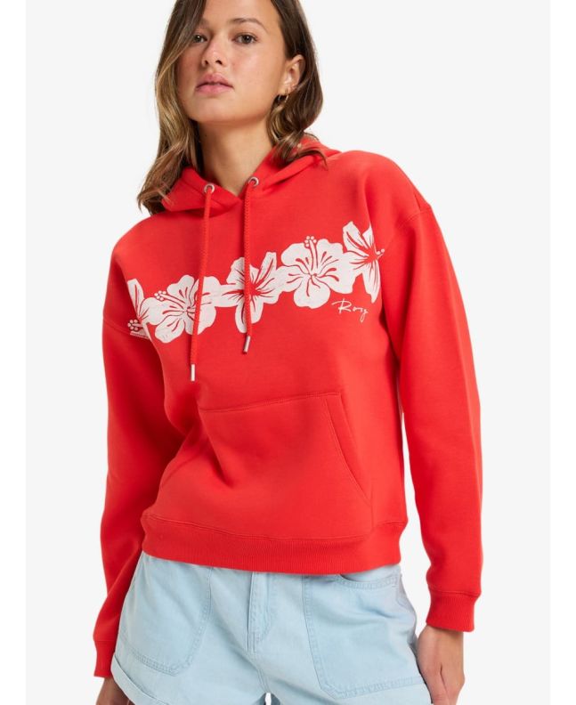 Mujer con Sudadera de capucha Roxy Perfect Place Roja