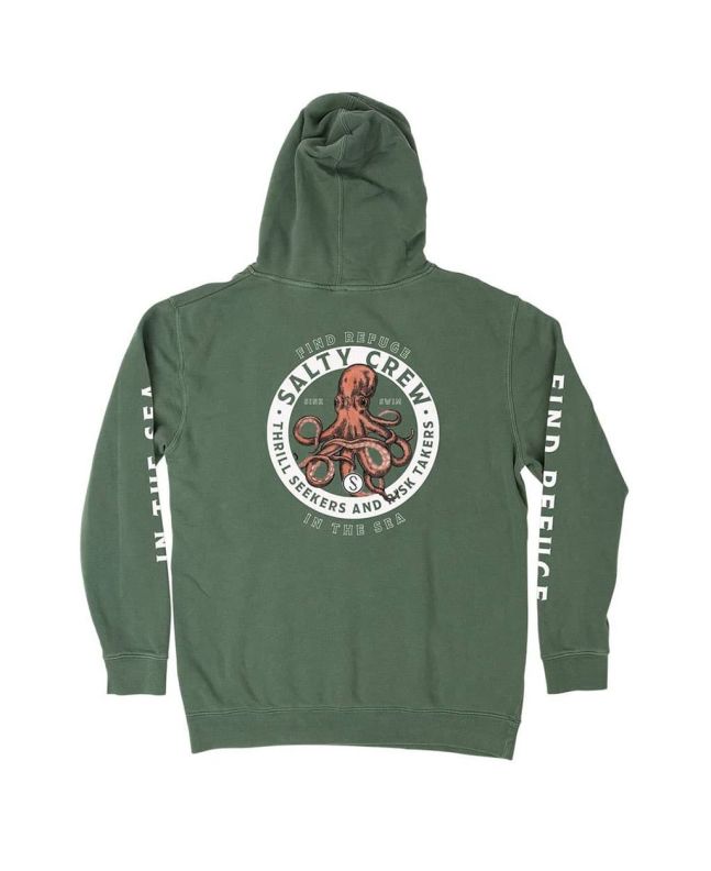 Sudadera con capucha Salty Crew Deep Reach verde para hombre