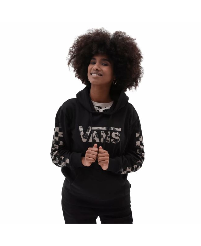 Mujer con sudadera de capucha Vans Dotty Check Negra