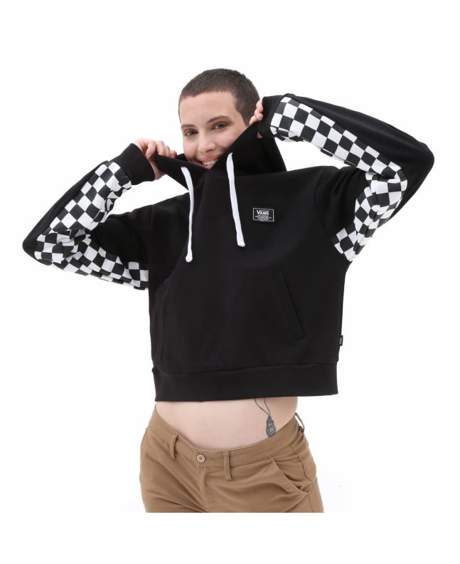 Mujer con sudadera sin cierre con capucha Vans Boom Boom Check Negra