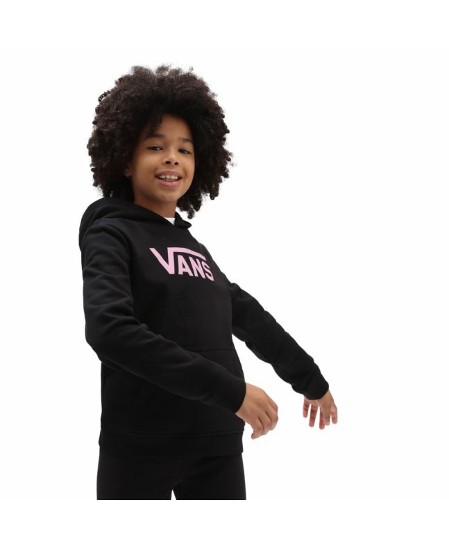 Niña con Sudadera de capucha Vans Girls Flying V Negra 