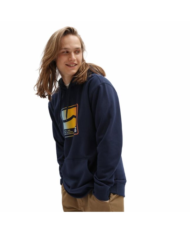Hombre con sudadera de capucha Vans Hi Grade Po azul marino
