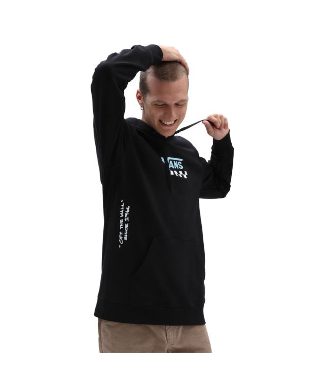 Hombre con hoodie polar Vans Sketchy Past negra