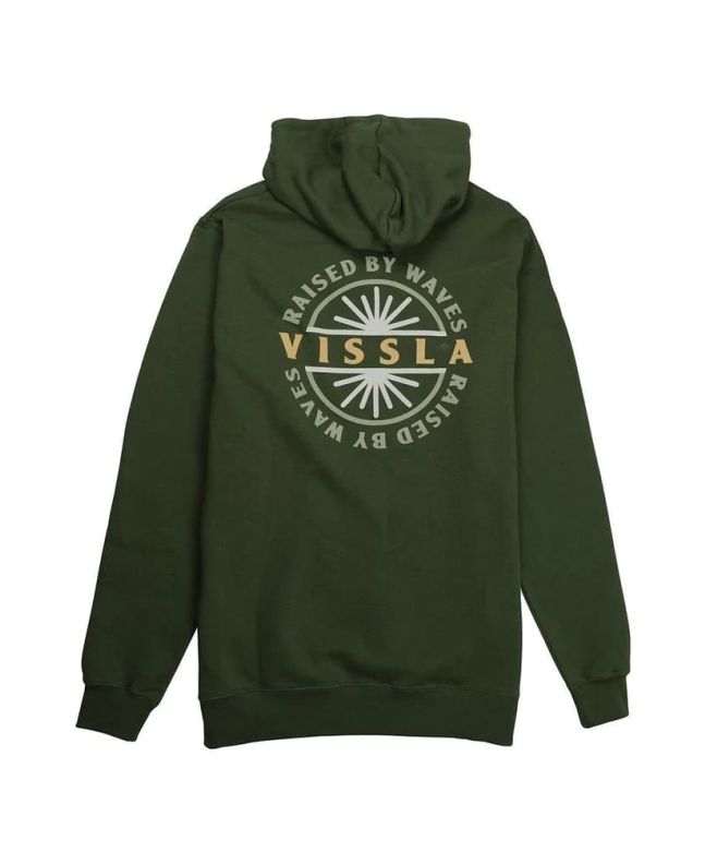 Sudadera polar con capucha Vissla Spark Eco verde para hombre