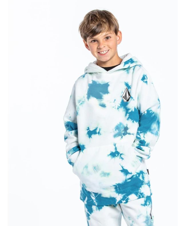 Niño con sudadera con capucha Volcom Iconic Stone con estampado Tie Dye