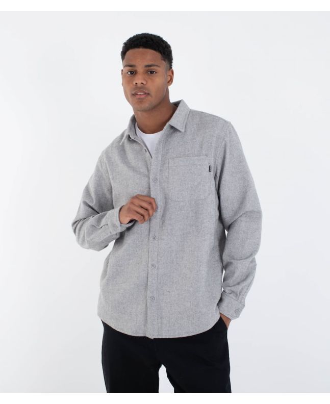 Hombre con camisa de franela Hurley Axe Flannel Gris