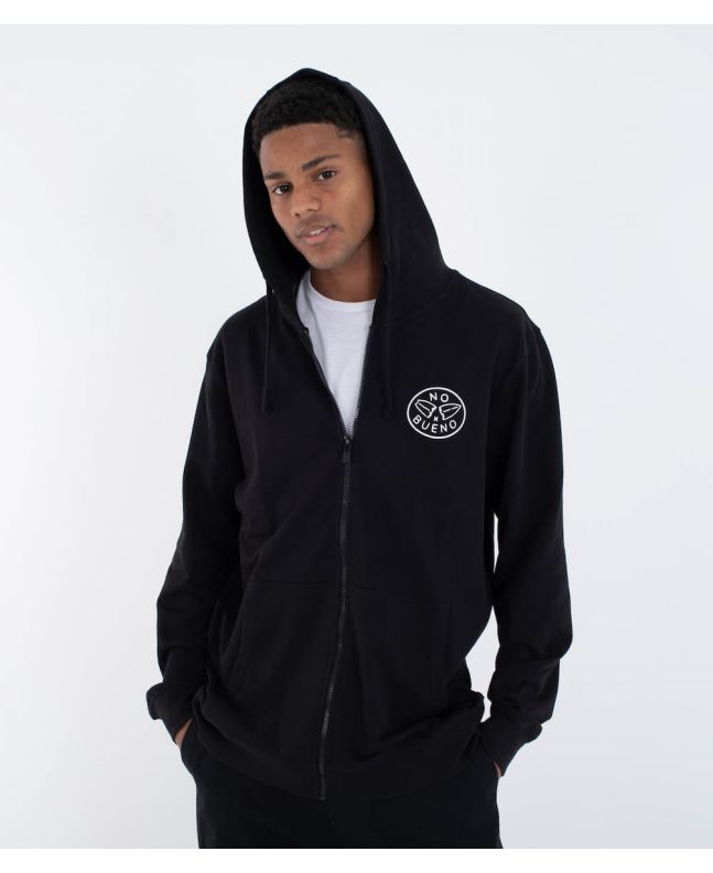 Hombre con sudadera de capucha y cremallera Hurley Sider Negra