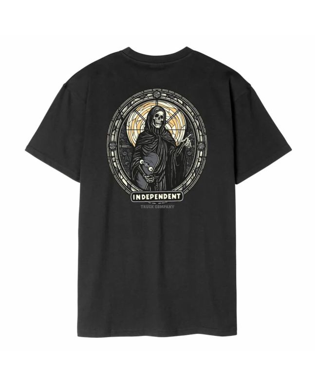 Camiseta de manga corta Independent ITC Stained Negra para hombre