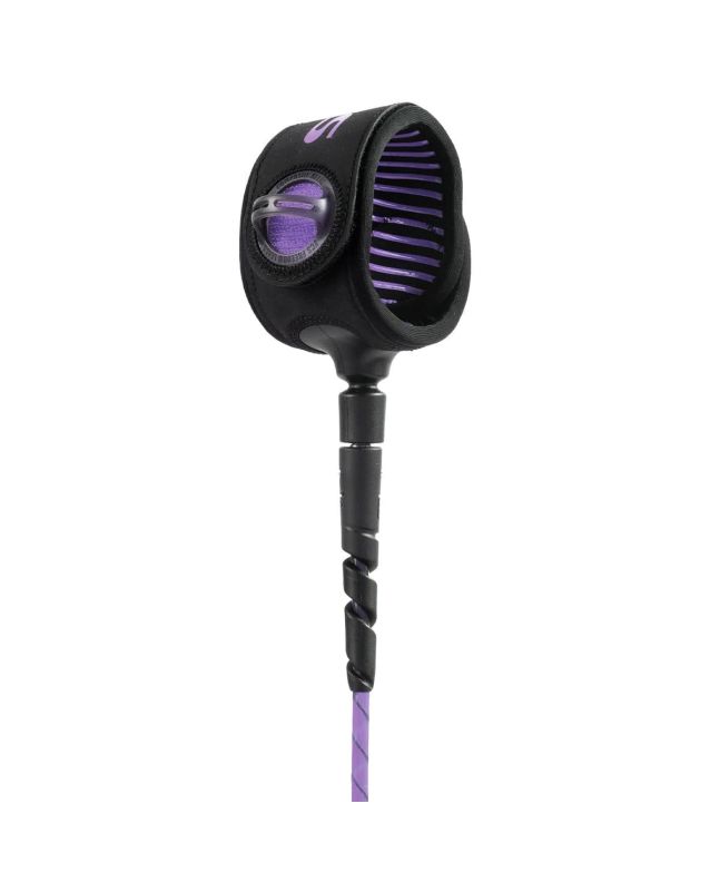 Invento para tabla de surf FCS Freedom Helix 6’ All Round Leash violeta  y negro 