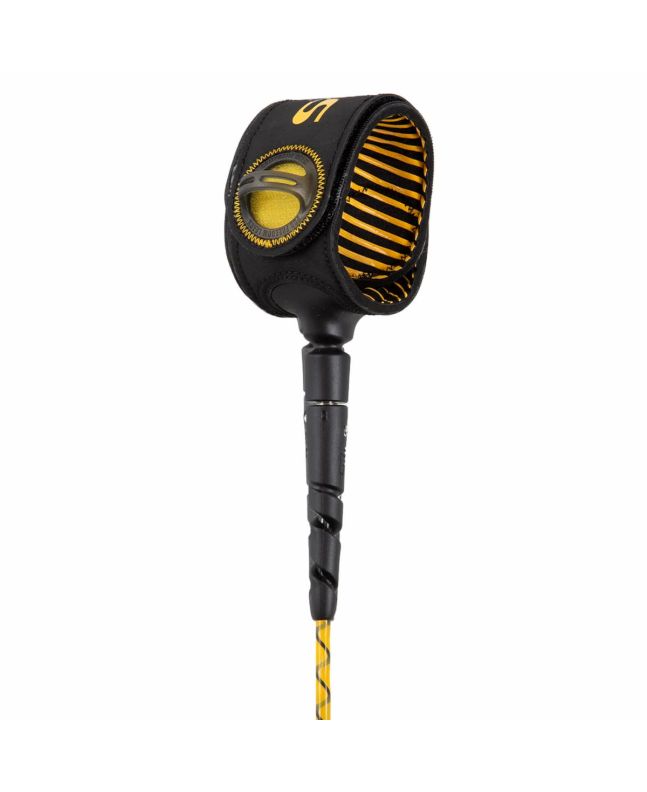 Invento para tabla de Surf FCS Freedom Helix 6' Comp Leash color mango y negro