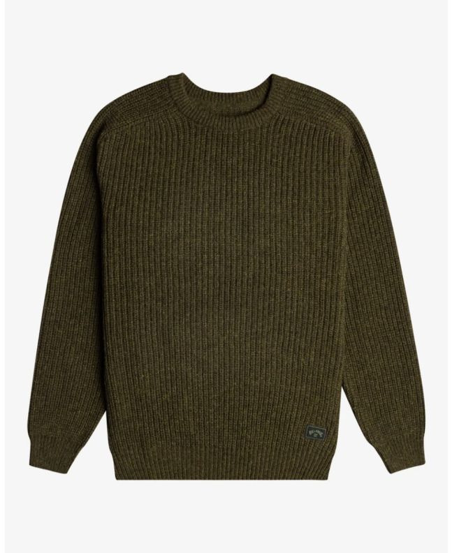 Jersey de lana Billabong Harbour Rib Verde Militar para hombre