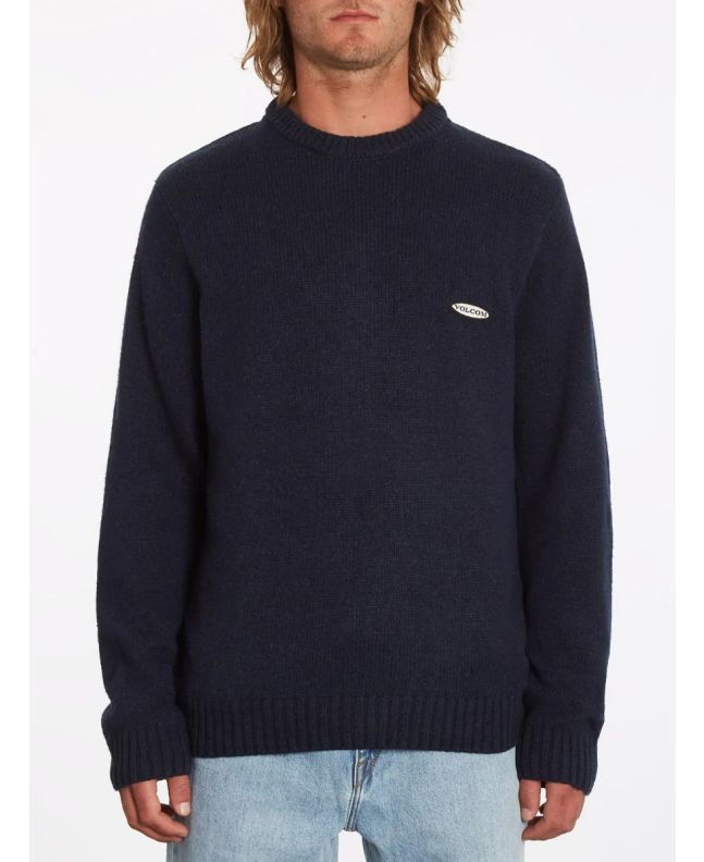 Hombre con Jersey Volcom Edmonder Azul Marino