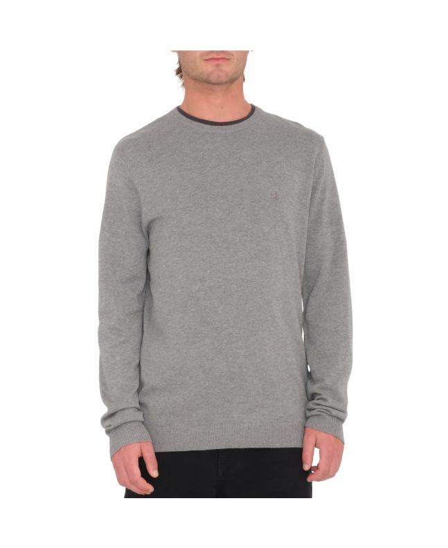 Hombre con Jersey Volcom Uperstand Sweater Gris 