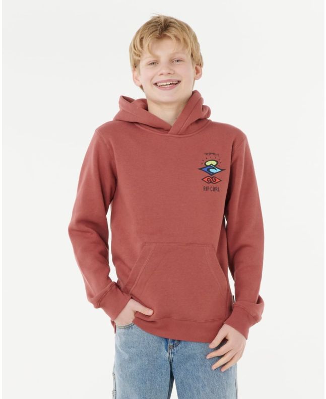 Niño con Sudadera con capucha Rip Curl Youth Search Icon color Apple Butter 8-16 años