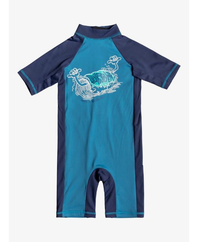 Mono de protección solar UPF 50+ Quiksilver Spring Boy Azul para niños de 3 a 6 años