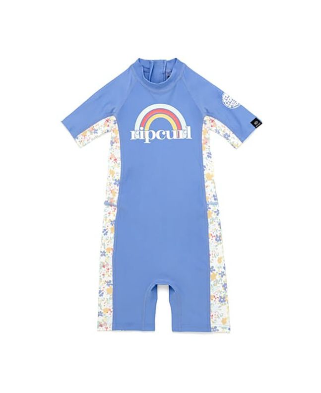 Licra de protección solar UPF 50 Rip Curl UV Spring azul para niñas de 2 a 6 años 