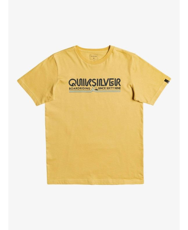 Camiseta de Manga Corta Quiksilver Like Gold para Niños 8-16 amarilla Frontal
