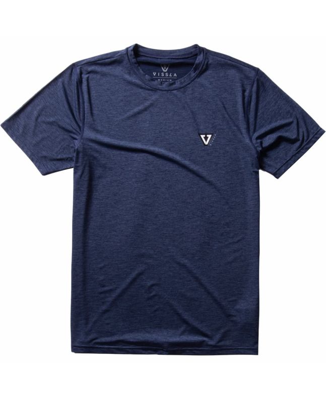 Camiseta de protección solar Vissla Twisted Eco Rashguard azul marino oscuro para hombre