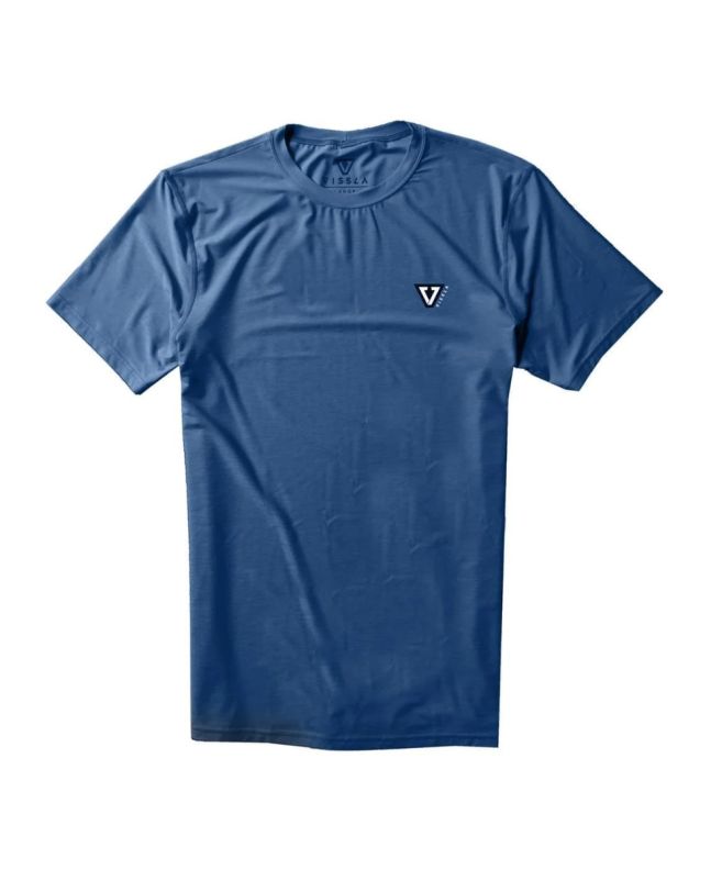 Camiseta de protección solar Vissla Twisted Eco Rashguard azul marino para hombre