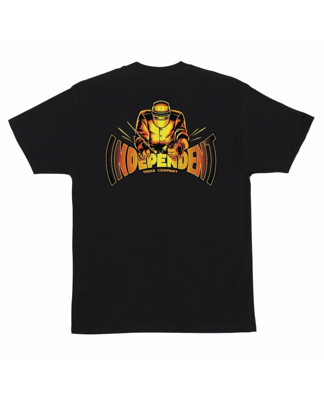 Camiseta de manga corta Independent Manufactured Span negra para hombre