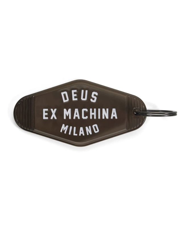 Llavero de plástico Deus Ex Machina Milano Key Tag Negro
