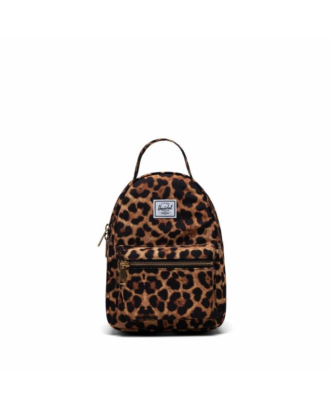 Mochila pequeña Herschel Nova Mini Backpack 9L Leopard Black para mujer