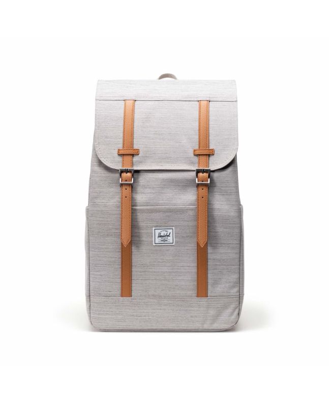 Mochila Herschel Retreat 23L gris claro jaspeado – mochila estilo montañero para ciudad o universidad