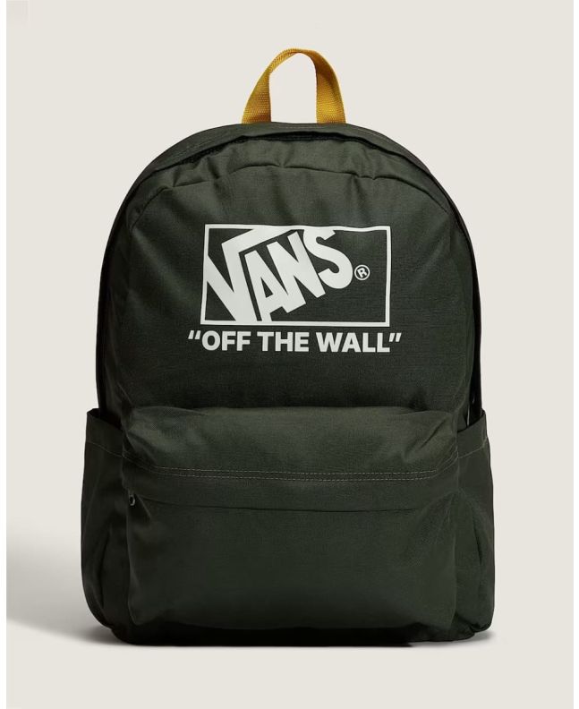 Mochila escolar Vans Old Skool Verde Oscuro 22L con logotipo Off the Wall