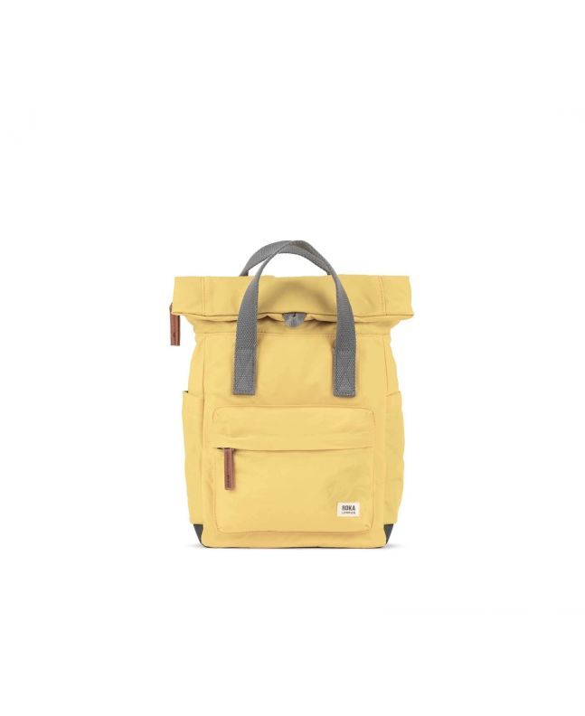 Mochila pequeña Roka Canfield B Sustainable Nylon amarillo Bambú
