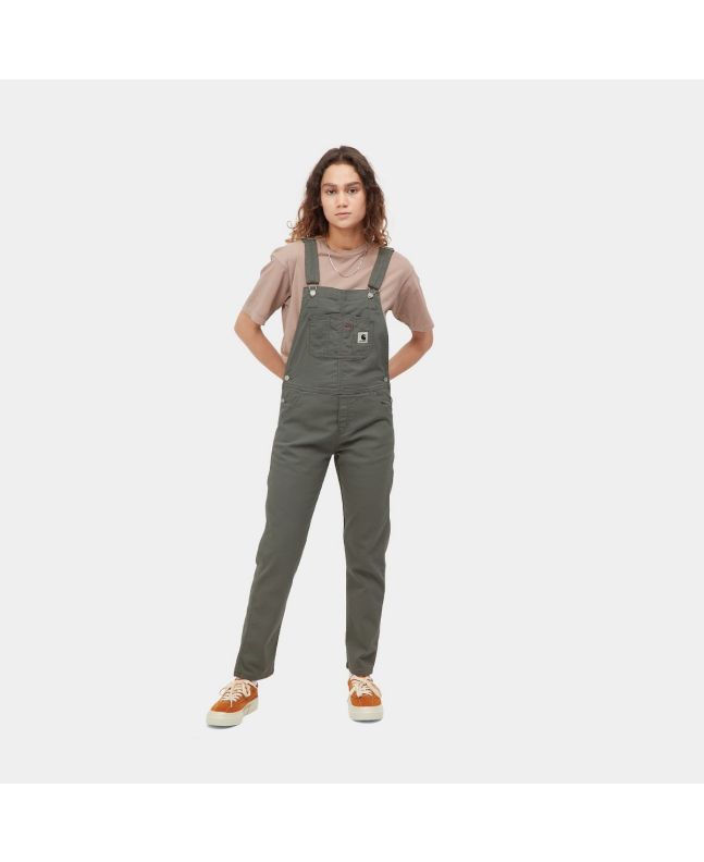 Mujer con mono Carhartt WIP W' Bib Overall Thyme verde