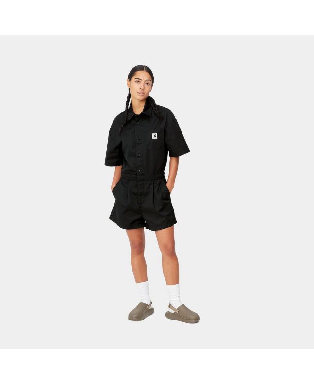 Mujer con Mono corto Carhartt WIP W' Craft Short Coverall Negro 