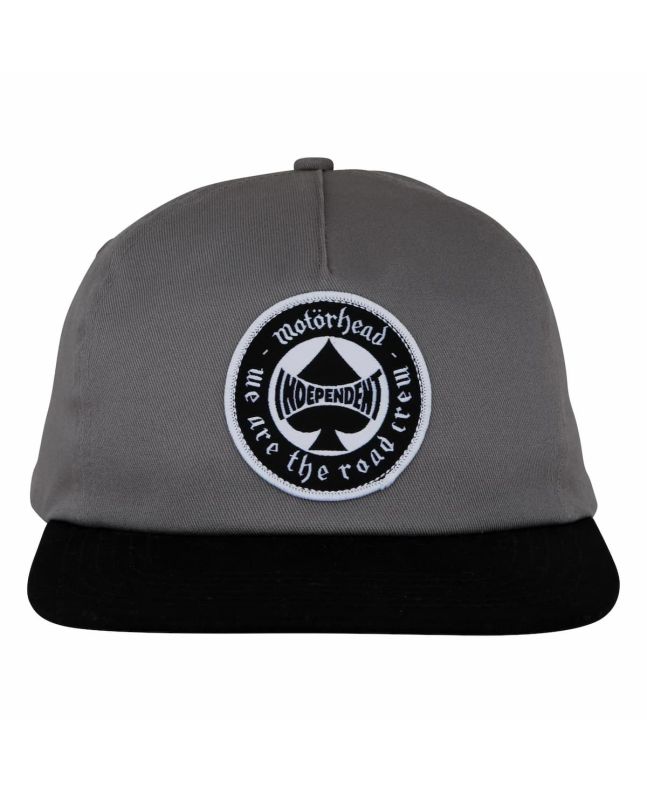 Gorra Independent x Motörhead Spade gris y negra Unisex